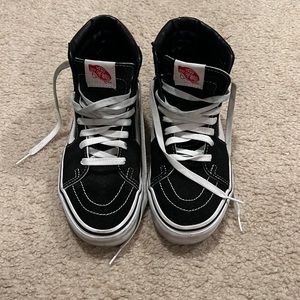 Classic Black and White Vans size 8 women's